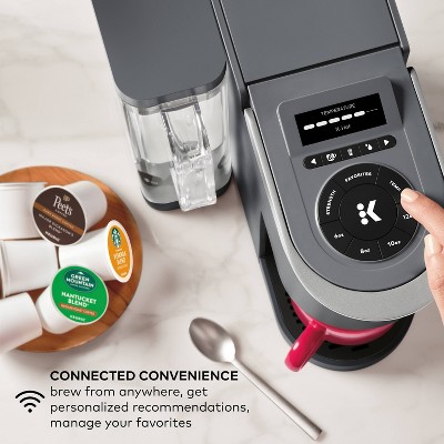 Gray Smart Single Serve Coffee Maker with WiFi Compatibility
