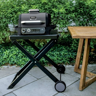 Ninja Woodfire Outdoor Collapsible Grill Stand Compatible With Ninja ...