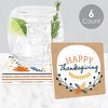Big Dot of Happiness Happy Thanksgiving - Funny Fall Harvest Party Decorations - Drink Coasters - Set of 6 - 2 of 4