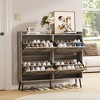 Large Shoe Storage Cabinet with 4 Flip Drawers - 2 of 4
