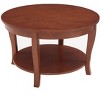 Kumasinova Round Coffee Table with Open Shelf,30" Versatile Side Table with Storage,Wood Coffee Tables for Living Room,Bedroom,Apartment - 2 of 4