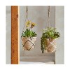 TAG Seagrass Diamond Pattern Hanging Planter Black, 7.0L x 7.0W x 6.75H inches, Holds Up to 6 inch Drop In Pot - image 2 of 2