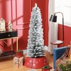 NicBex 7ft Snow Flocked Artificial Christmas Tree with 405 Branch Tips and Metal Base for Home Office - 4 of 4