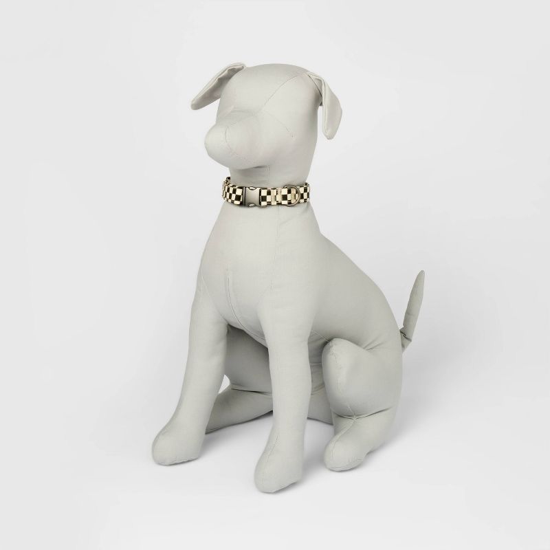 Checkerboard Dog Fashion Adjustable Collar - M - Black/White - Boots &#38; Barkley&#8482;, 3 of 6