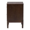 Baxton Studio Nikolai Fabric and Wood 2 Drawer Nightstand Beige/Wenge Brown - 2 of 4