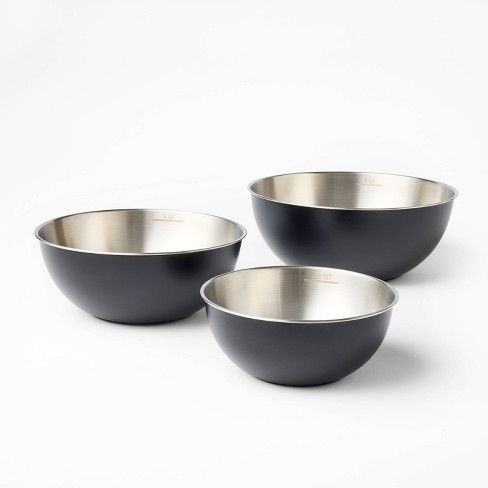 Pyrex 2024 Grey Granite Look Mixing Bowls, Set of 3