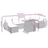 vidaXL Patio Sofa Set with Cushions Outdoor Furniture 8 Piece Poly Rattan - Black and Cream 3x Middle 3x Corner Footrest Table - 4 of 4