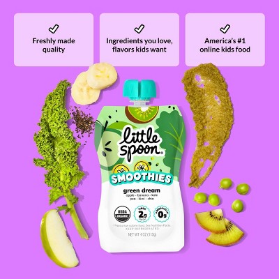 Little Spoon Green Dream Organic Kids' Smoothie - 16oz/4ct Refrigerated Pouches