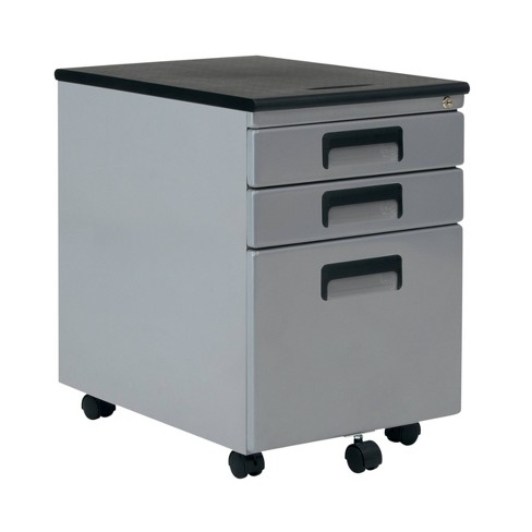 3 Drawer Rolling File Cabinet Silver Gray Calico Designs Target