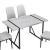 CAVINAS Dining Table Kitchen Table for 6 Rectangular Faux Marble Top and Metal Base Dining Table - 2 of 4