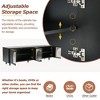 HDZNVF Contemporary TV Stand with Adjustable Shelves for TVs Up to 78 inch, Black - 4 of 4