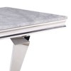 Acme Furniture Satinka Faux Marble Top Accent Table Light Gray/Silver Finish - 3 of 4