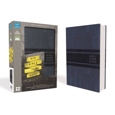 NIV, Bible for Teen Guys, Leathersoft, Blue - by  Zondervan (Leather Bound)