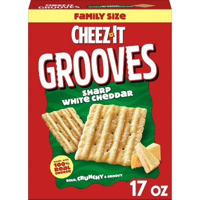 Cheez-It Grooves Sharp White Cheddar Snack Crackers Family Size - 17oz