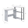 Anybear White and Black Finish Writing Desk - 2 of 4