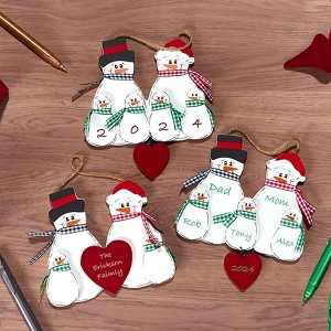 The Lakeside Collection Christmas Personalized Snowman Family Ornament - 1 of 4