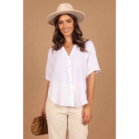 Petal And Pup Women's Dion Top - White 4 : Target