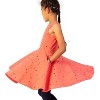 Mightly Girls Fair Trade Organic Cotton Sleeveless Twirl Dress, Coral Shooting Star - 4 of 4