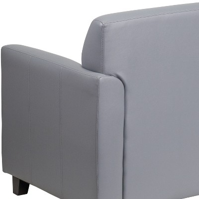 Diplomat Gray LeatherSoft Chair with Hardwood Frame