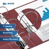 Davis Group 6pk 1" Premium Economy Round Ring Binders Burgundy: Hard Cover, 200 Sheet Capacity, 2 Pockets, Polypropylene - 3 of 4