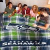 NFL Seattle Seahawks Plaid Oversized Ultra Cozy Throw Blanket - 3 of 3