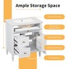 TIRAMISUBEST 30" Bathroom Vanity with Ceramic Sink Top, Freestanding Bathroom Vanity Cabinet with 1 Flip Drawer and 2 Drawers, Adjustable Shelf, - 4 of 4