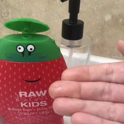 Raw Sugar Kids Bubble Bath + Body Wash - Watermelon Lemonade, 12 fl oz