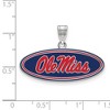 Black Bow Jewelry Sterling Silver Mississippi Rebels NCAA Medium Pendant - 2 of 3