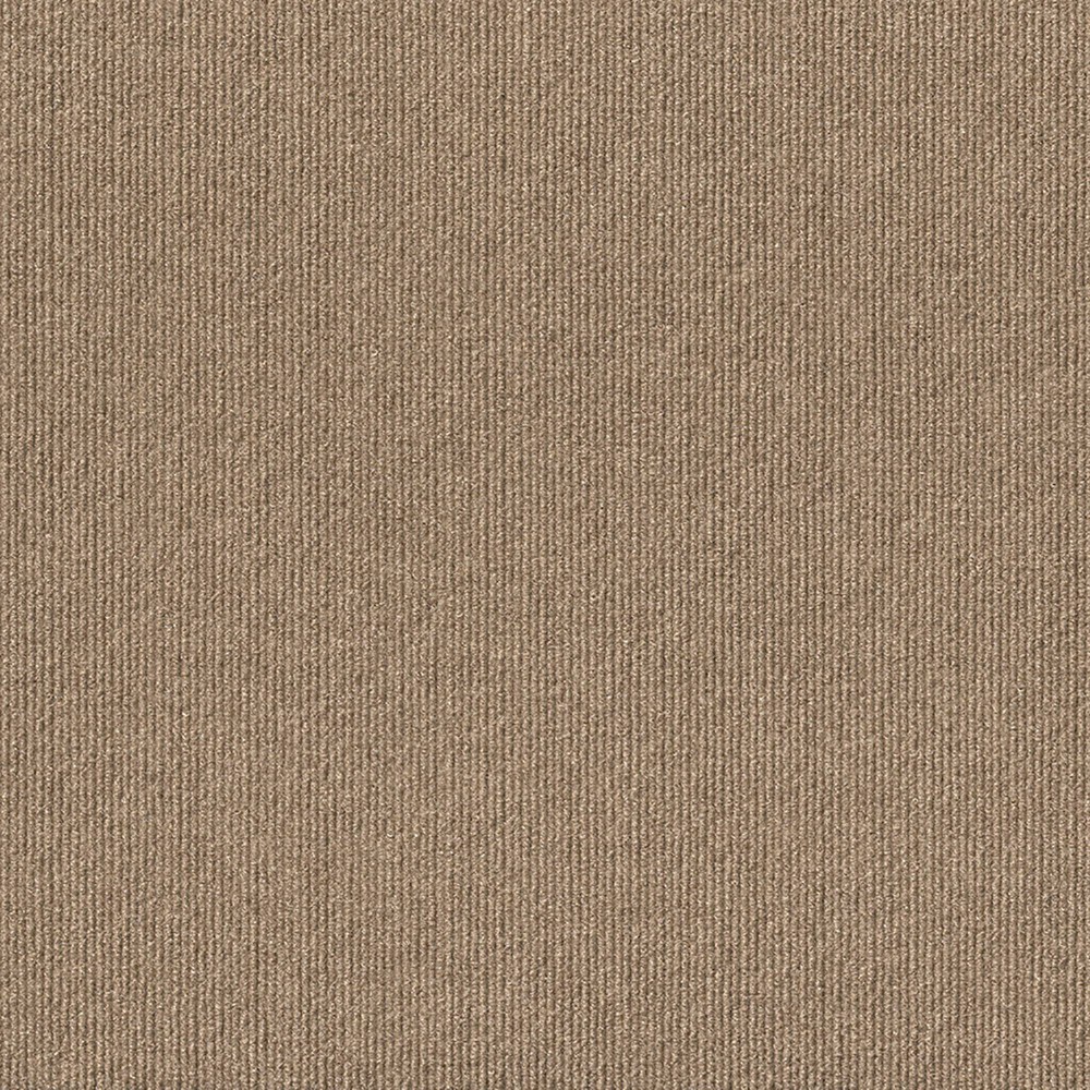 Photos - Area Rug 18" 16pk Rib Carpet Tiles Taupe - Foss Floors: Easy Install, Indoor/Outdoo