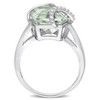 EVERLY JEWELRY | Sterling Silver 6 1/2 CT TGW Green Quartz and Diamond Accent Swirl Ring - 3 of 4
