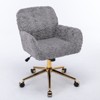 A&A Furniture Office Chair,Artificial  Home Office Chair with Golden Metal Base,Adjustable Desk Chair Swivel Office Chair,Vanity Chair - 2 of 4