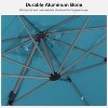 PURPLE LEAF Deluxe Aluminum Outdoor Patio Umbrella Square Cantilever Umbrellas - 3 of 4