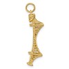 Black Bow Jewelry 14k Yellow Gold 3-D Golden Gate Bridge Charm - 3 of 4