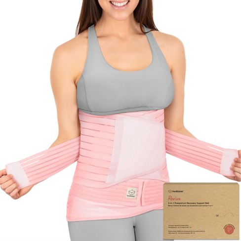 Revive 3 in 1 Postpartum Belly Band Wrap, Post Partum Recovery, Postpartum  Waist Binder Shapewear (Blush Pink, X-Large)
