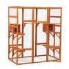 DOMETOUR Large Cat Enclosure with 5 Perches, 2 Condos and 1 Lockable Door - 4 of 4
