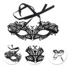Unique Bargains Lace Half Face Party Mask Black 1 Pc - 3 of 4