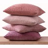 LISM 18x18 Inch Boho Decorative Pillowcases,Corduroy Striped Throw Pillow Covers Set of 4 - 2 of 4