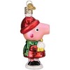 Old World Christmas Blown Glass Ornament for Christmas Tree, Peppa Pig With Snowball - 4 of 4