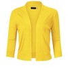 Women’s 3/4 Sleeve Cropped Cardigan Sweaters Open Front Knit Short Bolero Shrugs - 2 of 4
