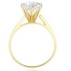 Pompeii3 2Ct Round Moissanite Solitaire Engagement Ring 14k Yellow Gold - 3 of 4