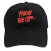 Friday The 13Th Logo Adult Dad Cap Black OS - 2 of 4