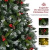 NAYSAYE 7.5FT Pre-Decorated Artificial Christmas Tree with Frosted Tips Pine Cones Berries for Home Office Party Decor, Green, 47"*47"*90" - 4 of 4