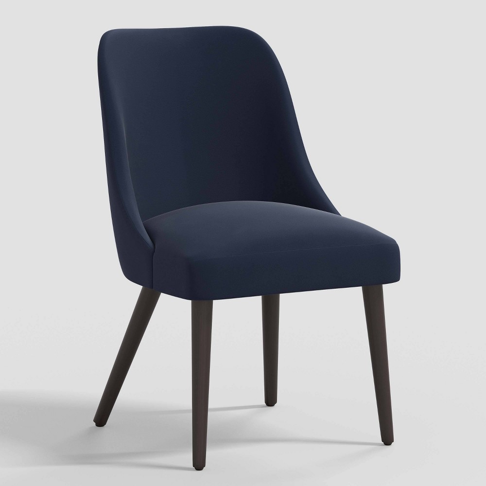 Photos - Dining Table Geller Modern Dining Chair in Velvet Ink - Threshold™: Upholstered, Ash Fr