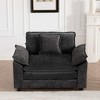 KWPZQEB Mid-Century Accent Chairs, Modern Upholstered Living Room Chair, Chenille Armchair with Soft Cushion for Living Room, Bedroom - 4 of 4