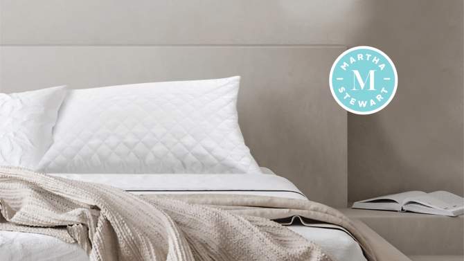 Standard/Queen 2pk Quilted Comfort Bed Pillow - Martha Stewart, 2 of 8, play video