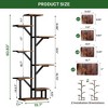 Bekrvio 8 Tier Indoor Plant Stand w/4 Grow Lights,60.83" Tall Corner Shelf w/Enlarged Wood, Metal Tree Rack for Living Room, Patio, Balcony - 4 of 4