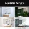 60x36-in Matte Black Framed Bathroom Mirror, Anti-Rust, Tempered Glass, Horizontal/Vertical - 2 of 4