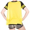 Womens Bat Costume V-Neck T-Shirt with Detachable Cape - 4 of 4