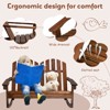 Infans 2 Person Kid Adirondack Rocking Chair Outdoor Backrest Armrest Solid Wood Coffee - 3 of 4