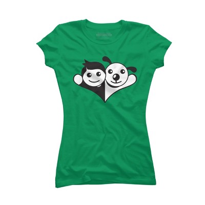 Junior's Design By Humans Doggy Friend By graphicganga T-Shirt